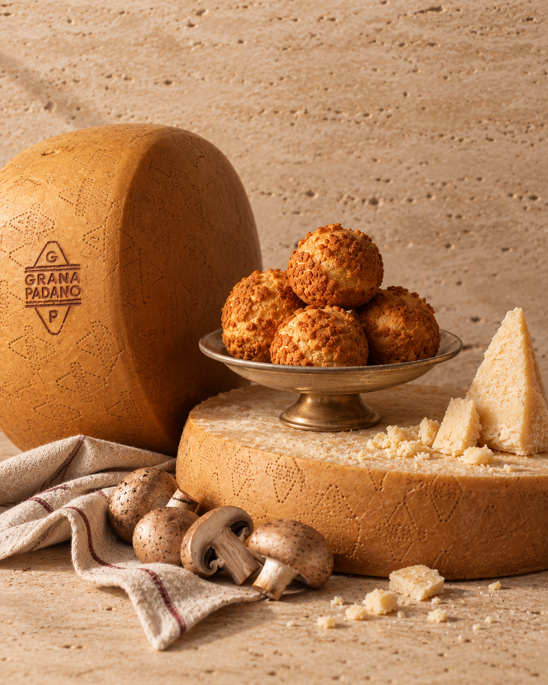 Chou champignons, parmesan